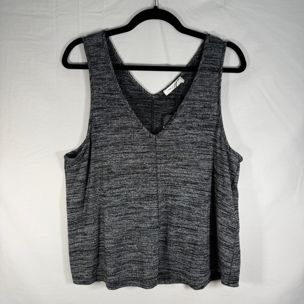 Rag & Bone V-Neck Tank Top NWT Size L Heathered‎ Knit Sleeveless Casual Top